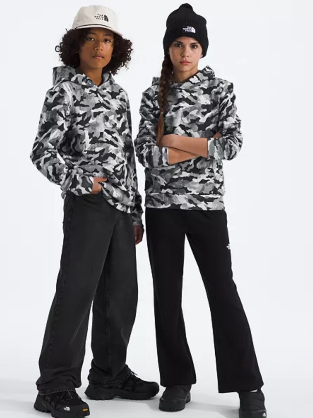 The North Face Boys' and Girls' Evolution Printed Hoodie camo print size XL NEW